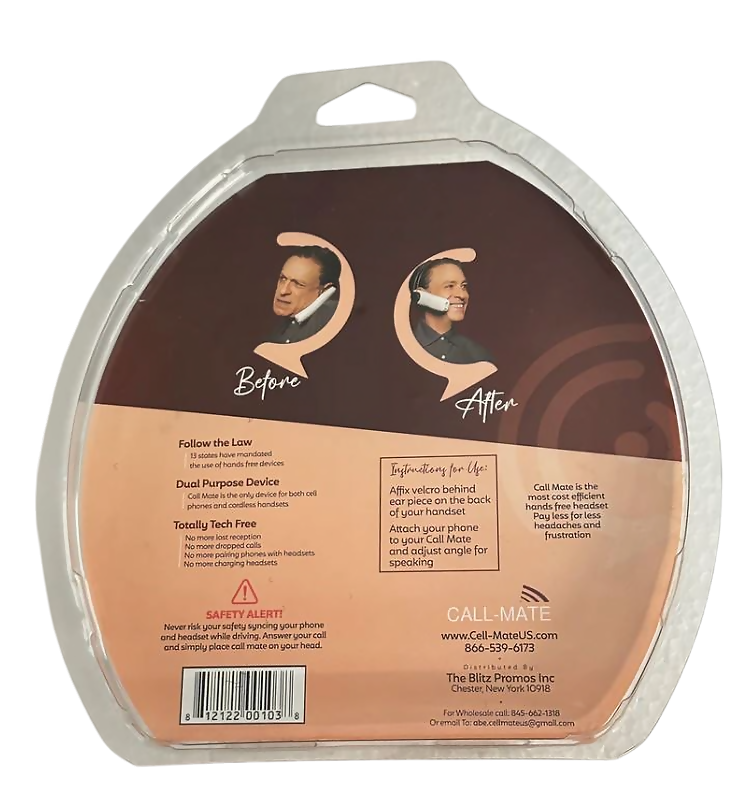 Call Mate Velcro Headset - Pack of 3